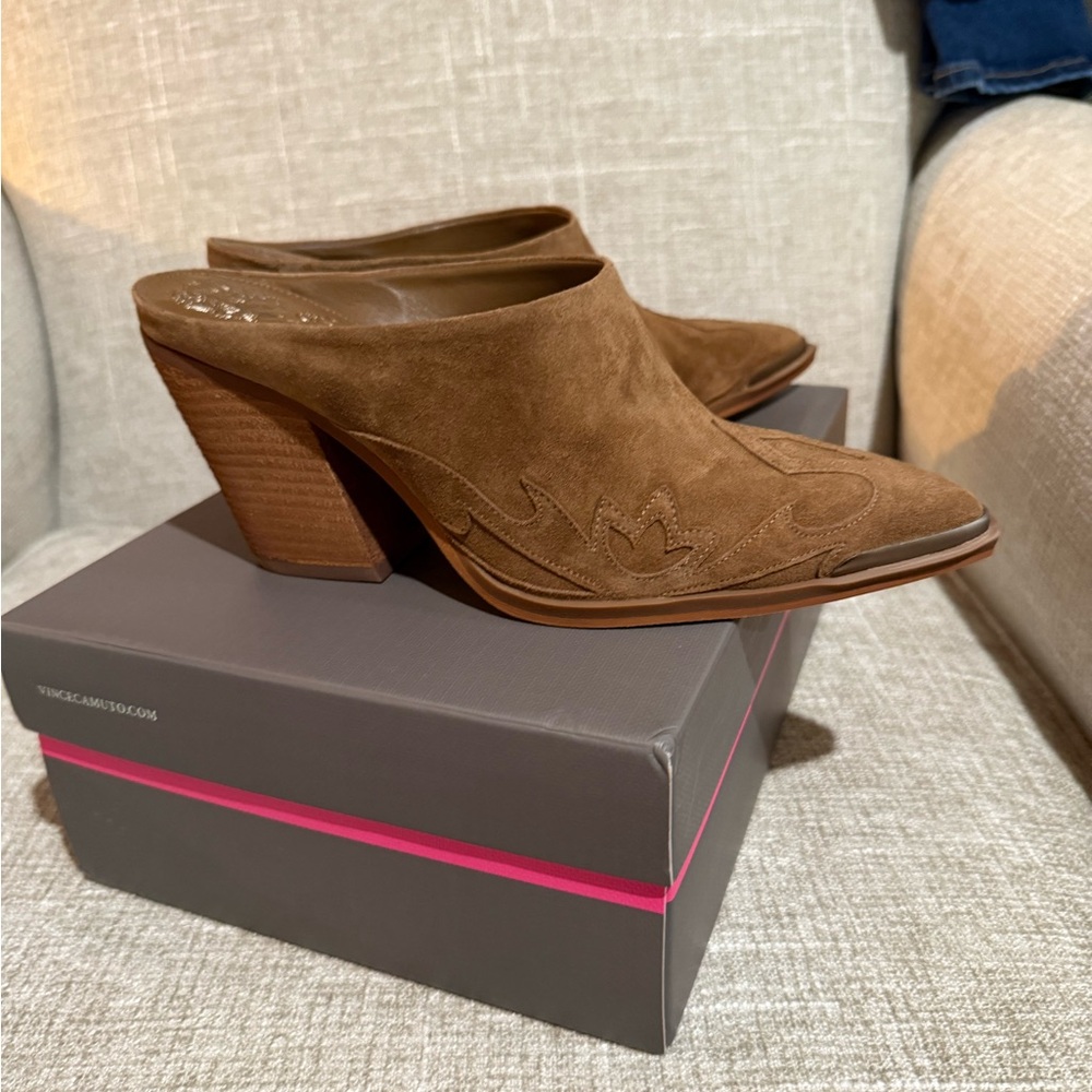 Brown Suede Women's Mules